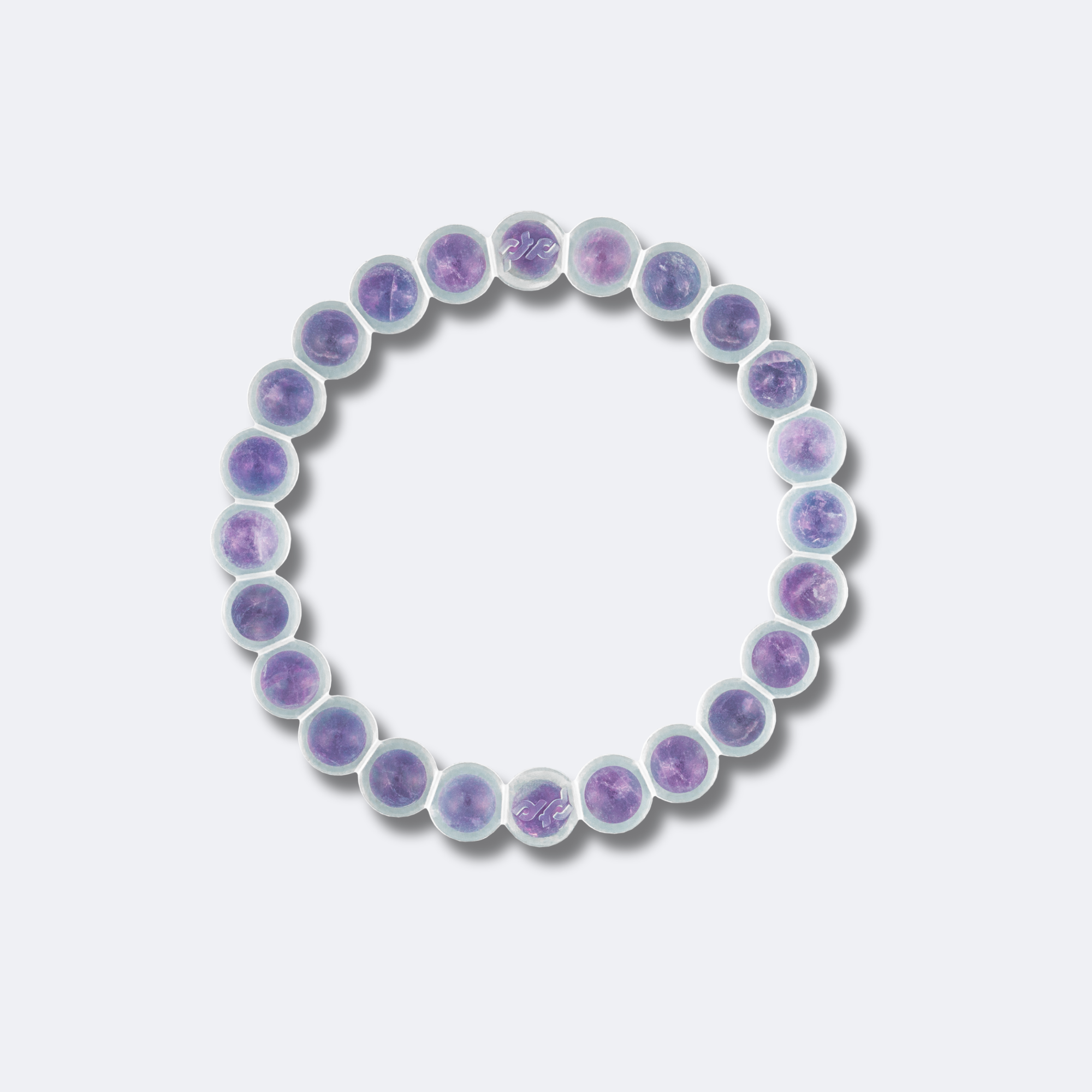 Edelstein Armband aus echtem Amethyst – geschützt in Silikon, einfach zum Hineinschlüpfen | Proudtocarry