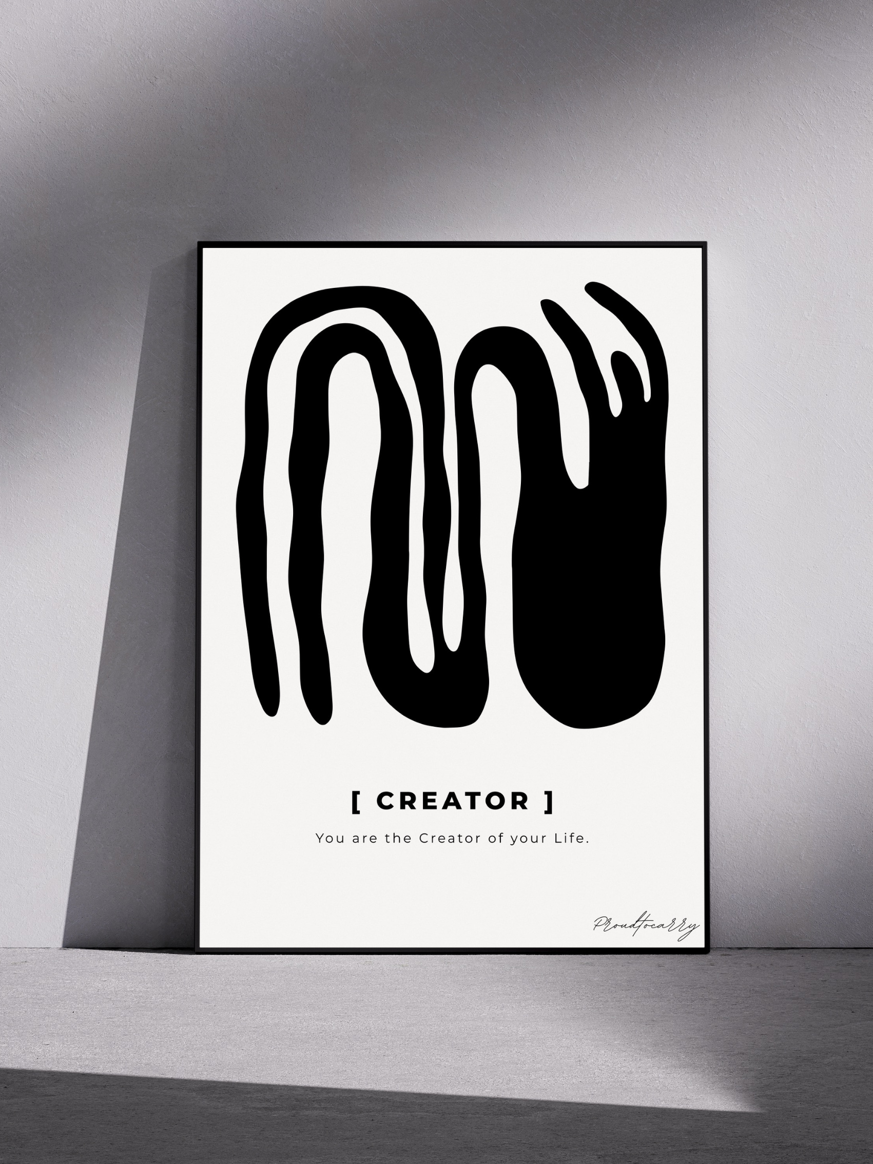 Hochwertiges Posterdesign auf Acrylglas - Creator of your Life.