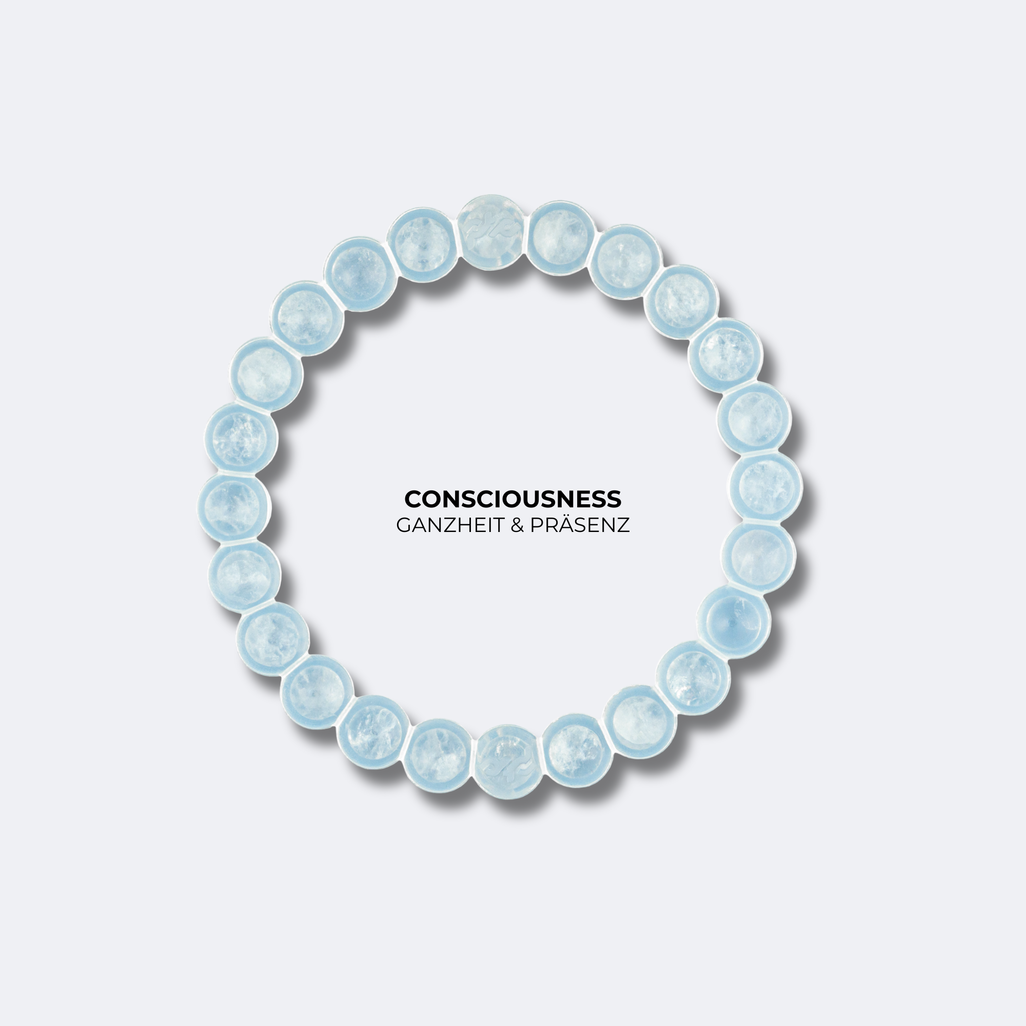 Edelstein Armband aus echtem Bergkristall – geschützt in Silikon, einfach zum Hineinschlüpfen | inkl. Affirmationskarte