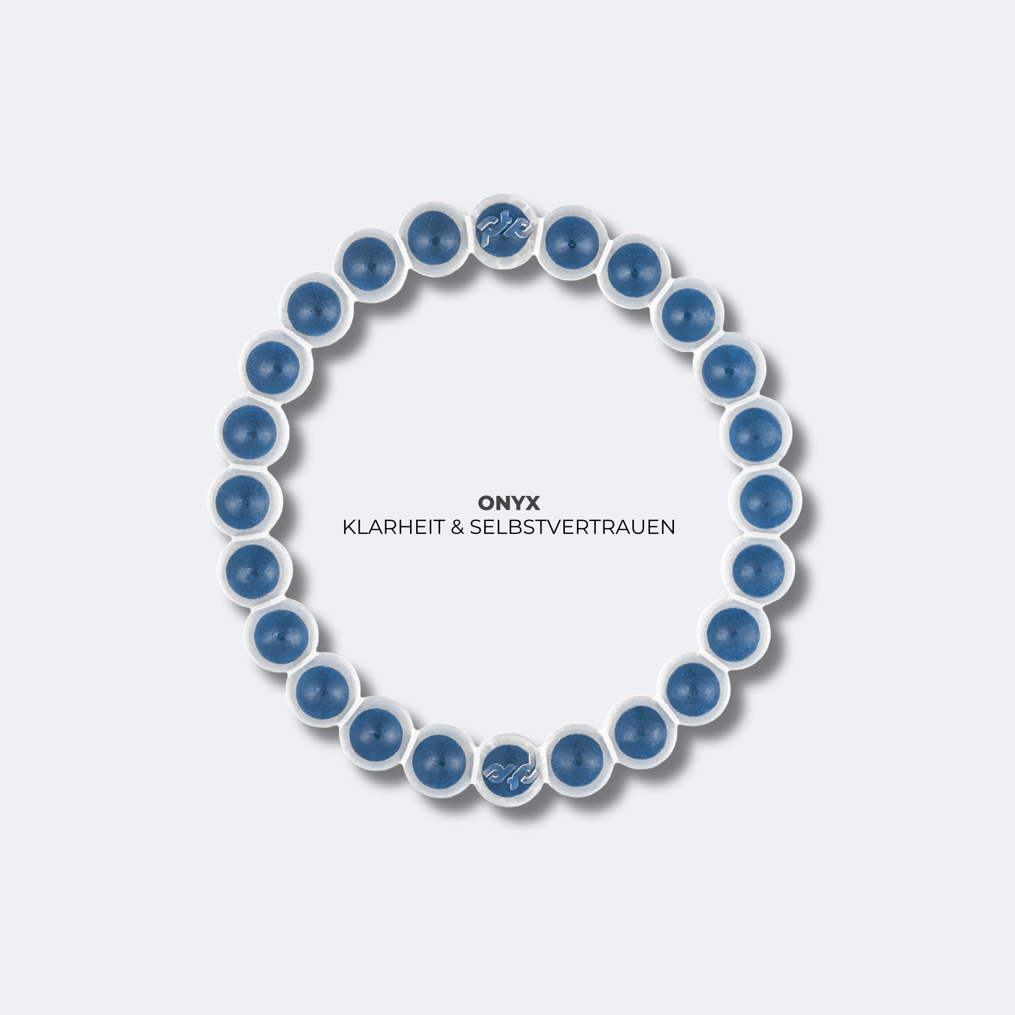 Edelstein Armband aus echtem Onyx – geschützt in Silikon, einfach zum Hineinschlüpfen | inkl. Affirmationskarte
