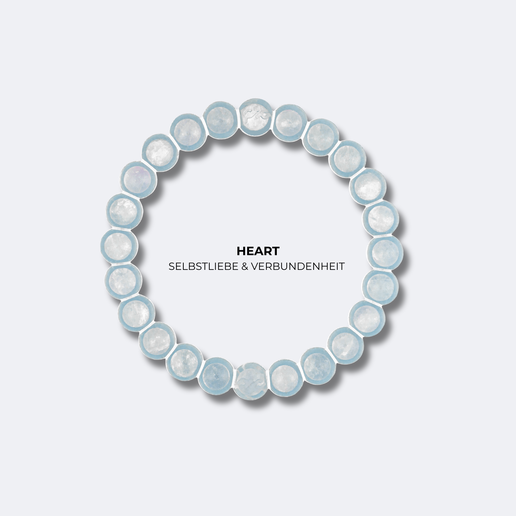 Edelstein Armband aus echtem Rosenquarz – geschützt in Silikon, einfach zum Hineinschlüpfen | inkl. Affirmationskarte