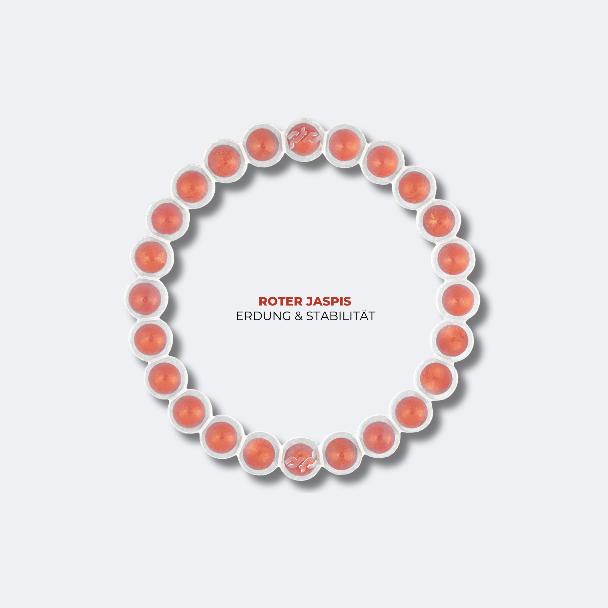 Edelstein Armband aus echtem Roten Jaspis – geschützt in Silikon, einfach zum Hineinschlüpfen | inkl. Affirmationskarte
