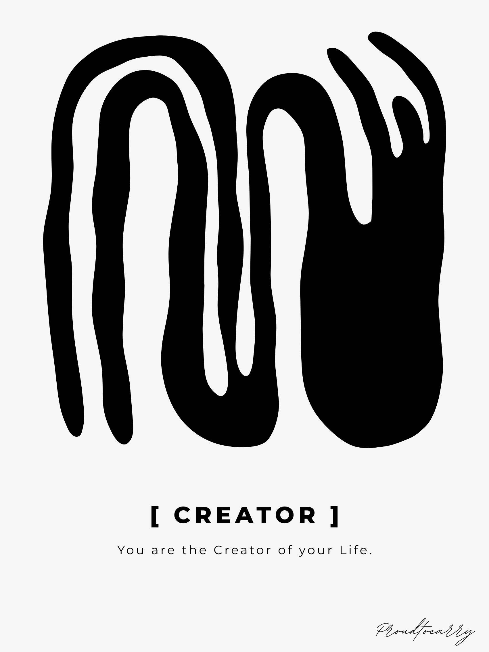 Hochwertiges Posterdesign auf Acrylglas - Creator of your Life.