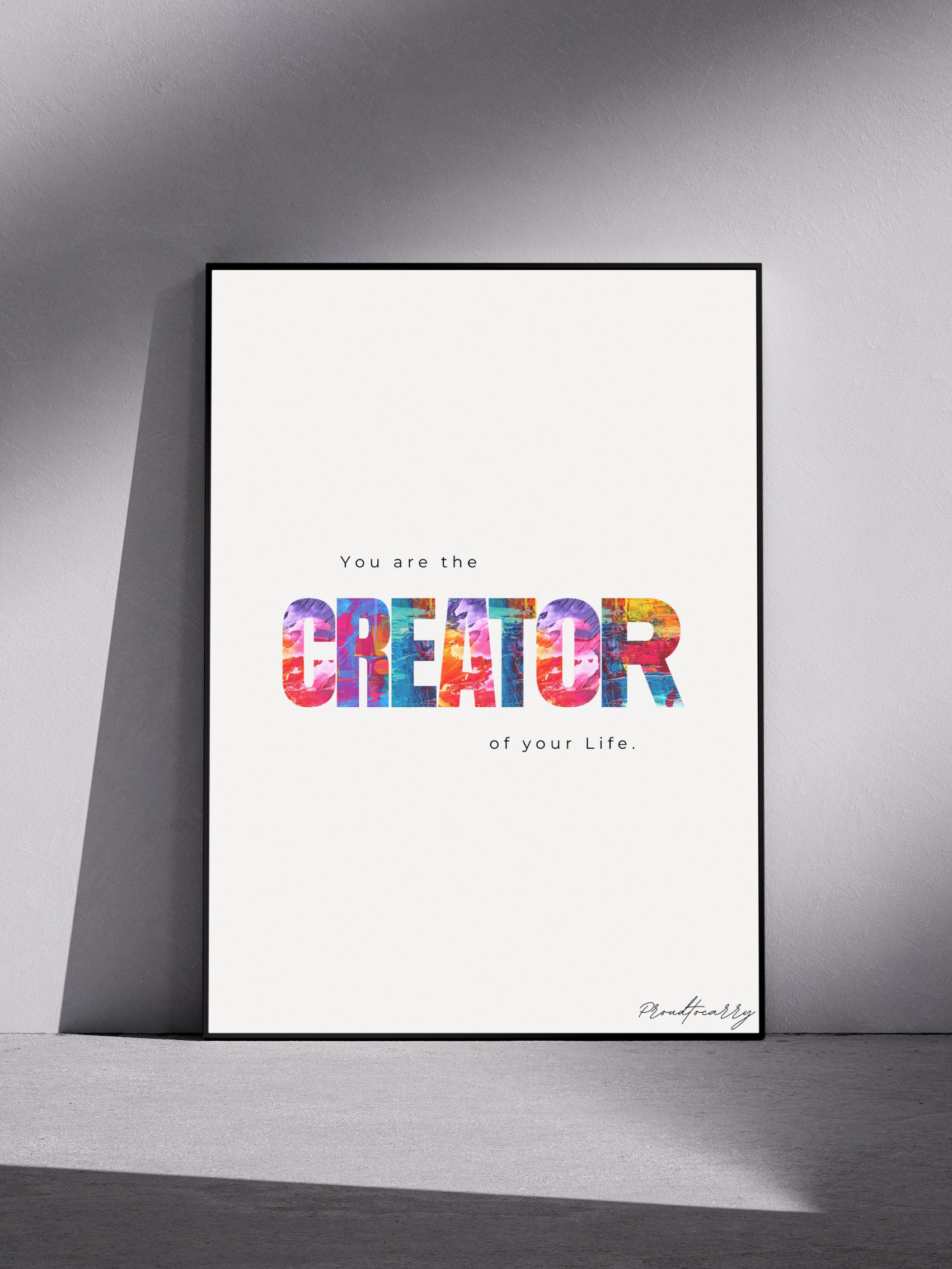 Hochwertiges Posterdesign auf Acrylglas -  You are the Creator of your Life